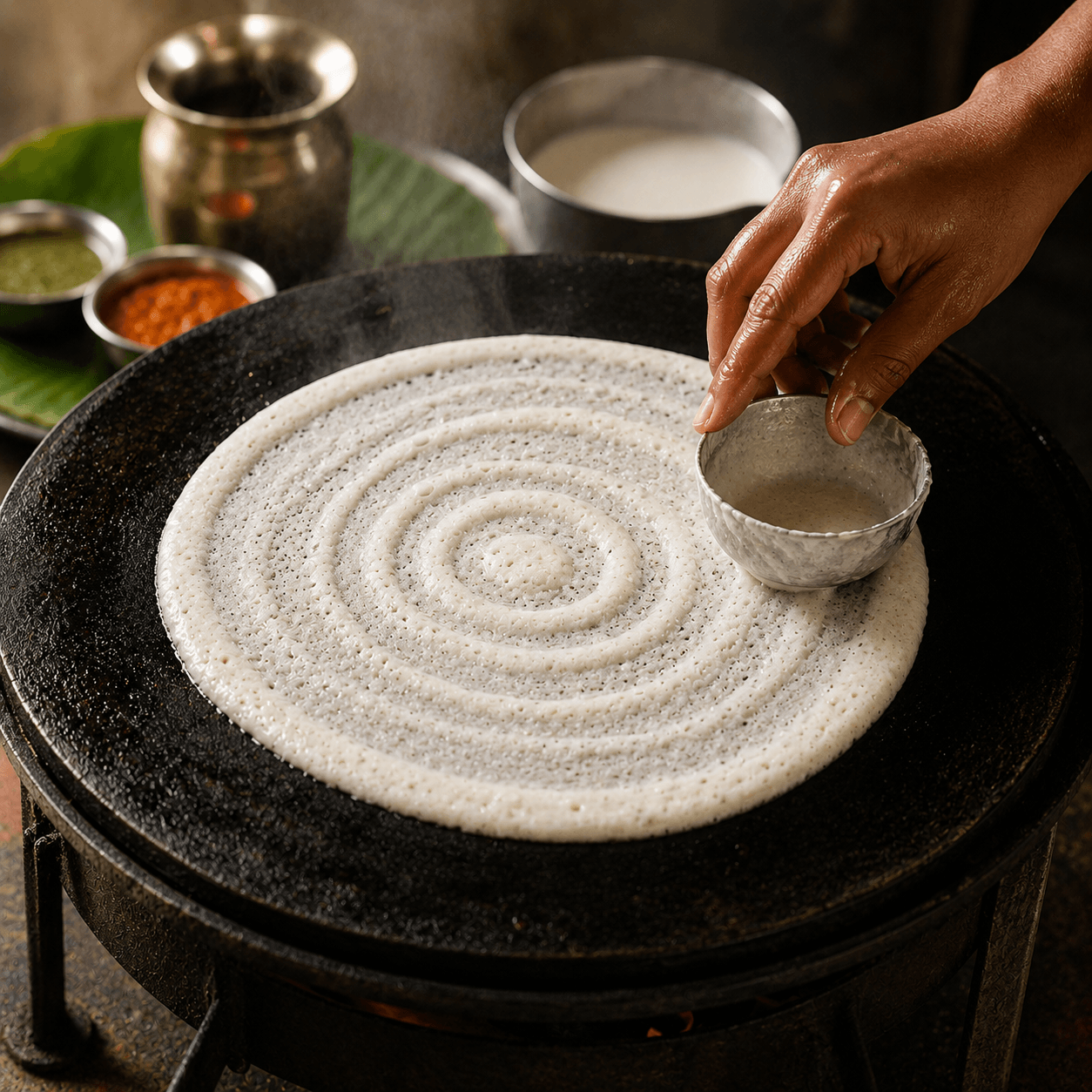 Dosa Being Made